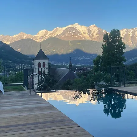 아파트 Un Chateau Face Au Mont-blanc 살랑쉬